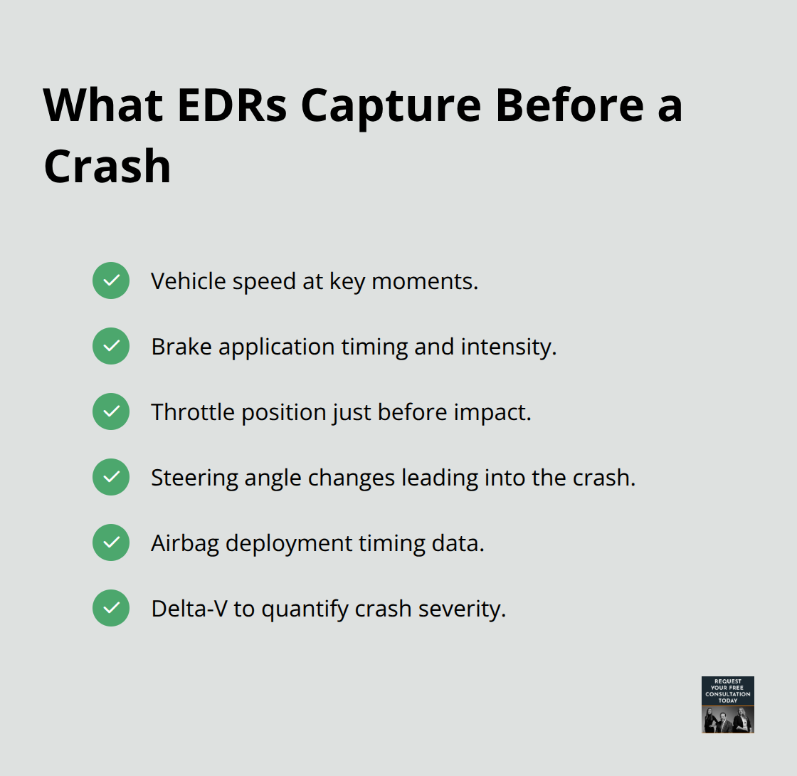 Key Event Data Recorder measurements that replace guesswork with objective data - Accident reconstruction expert California
