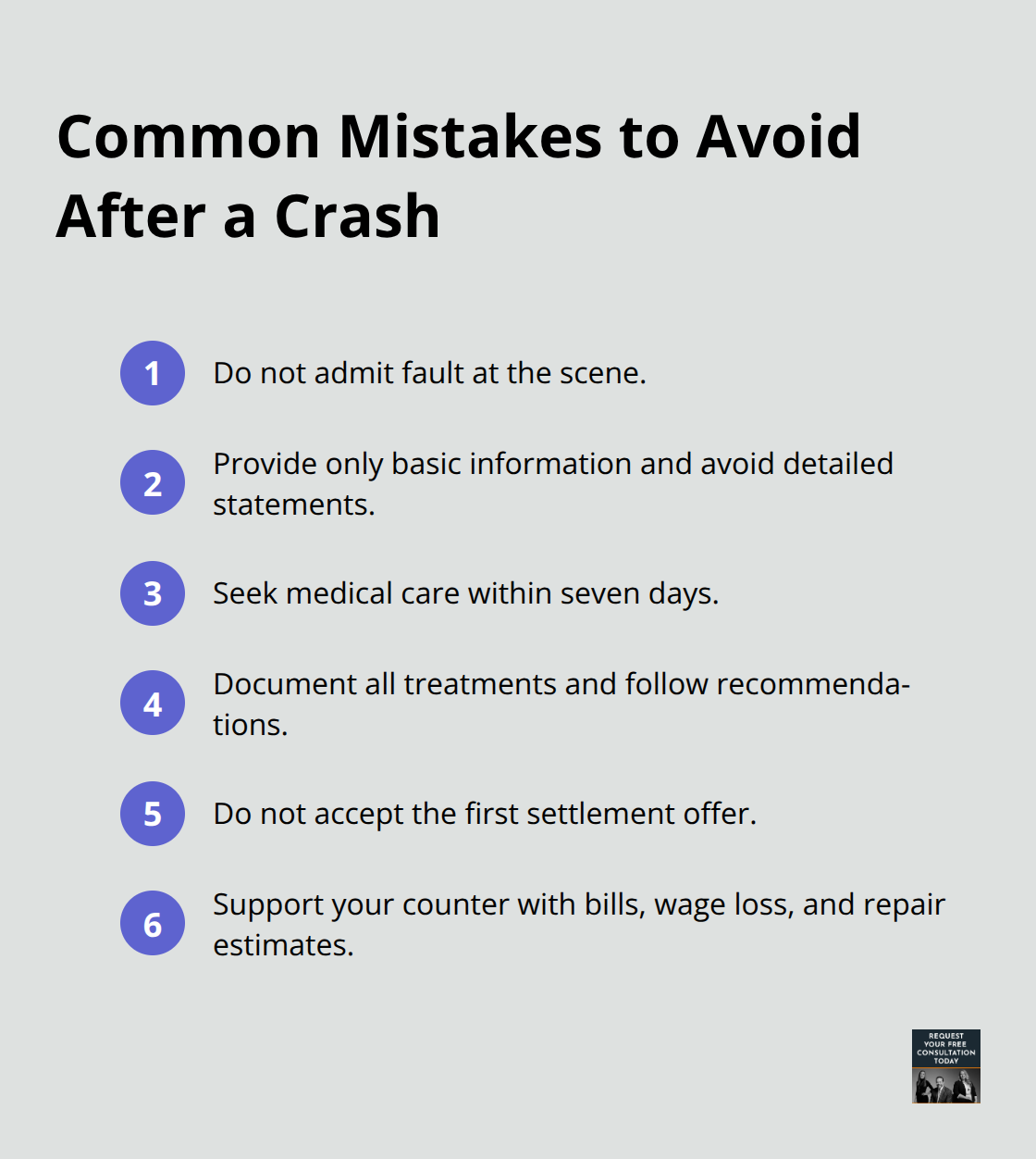 Top mistakes that reduce auto accident claim value and how to avoid them. - Auto accident claim California