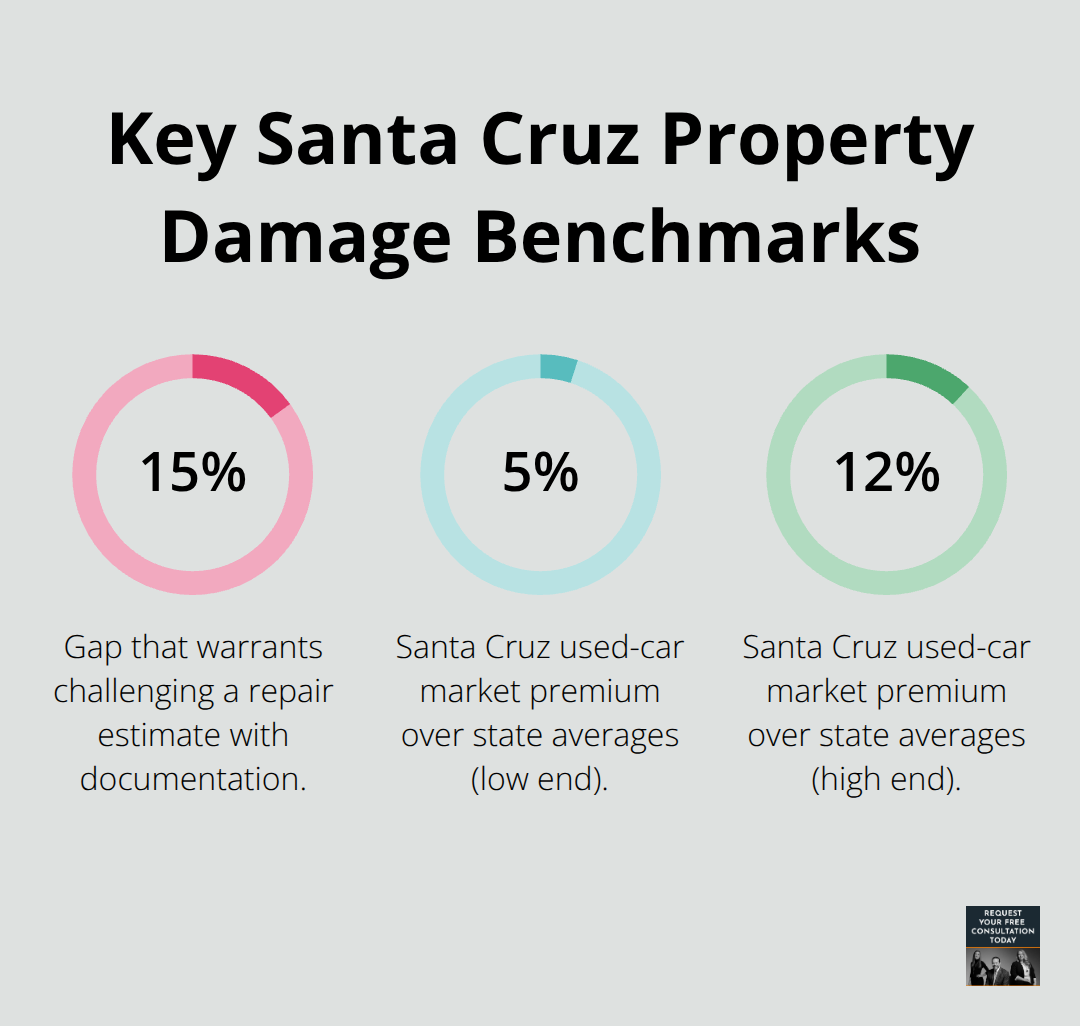 Percentages showing when to dispute valuations and local market premiums - Car accident resources