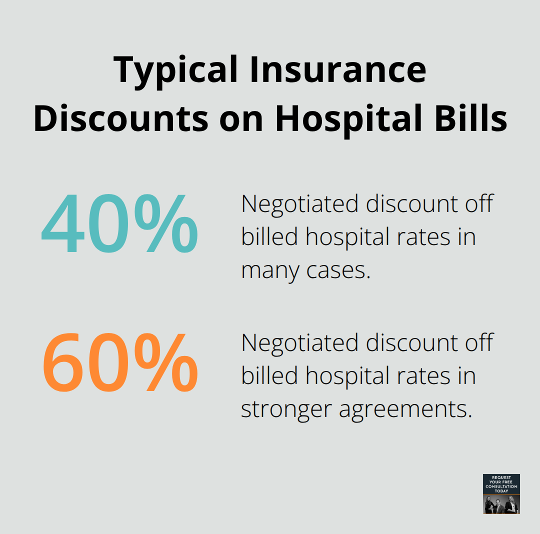 Range of insurer-negotiated reductions from standard hospital charges. - Car crash lien