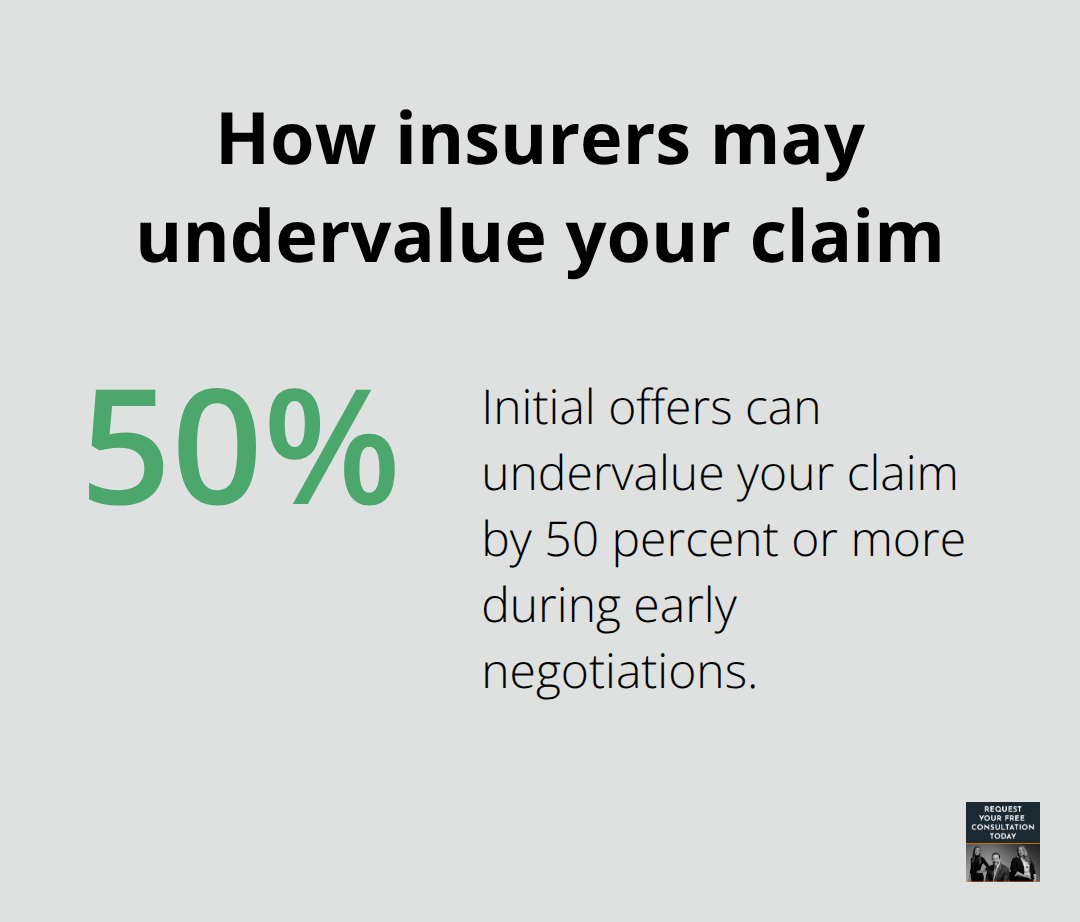 Percentage highlight showing how much insurers may initially lowball a claim. - Catastrophic injury accident