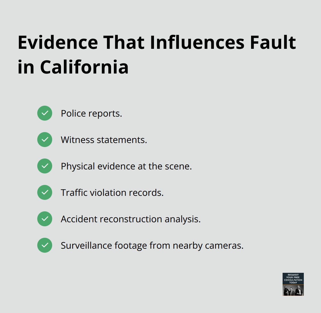 Key evidence sources courts and adjusters rely on when assigning fault in auto accidents.