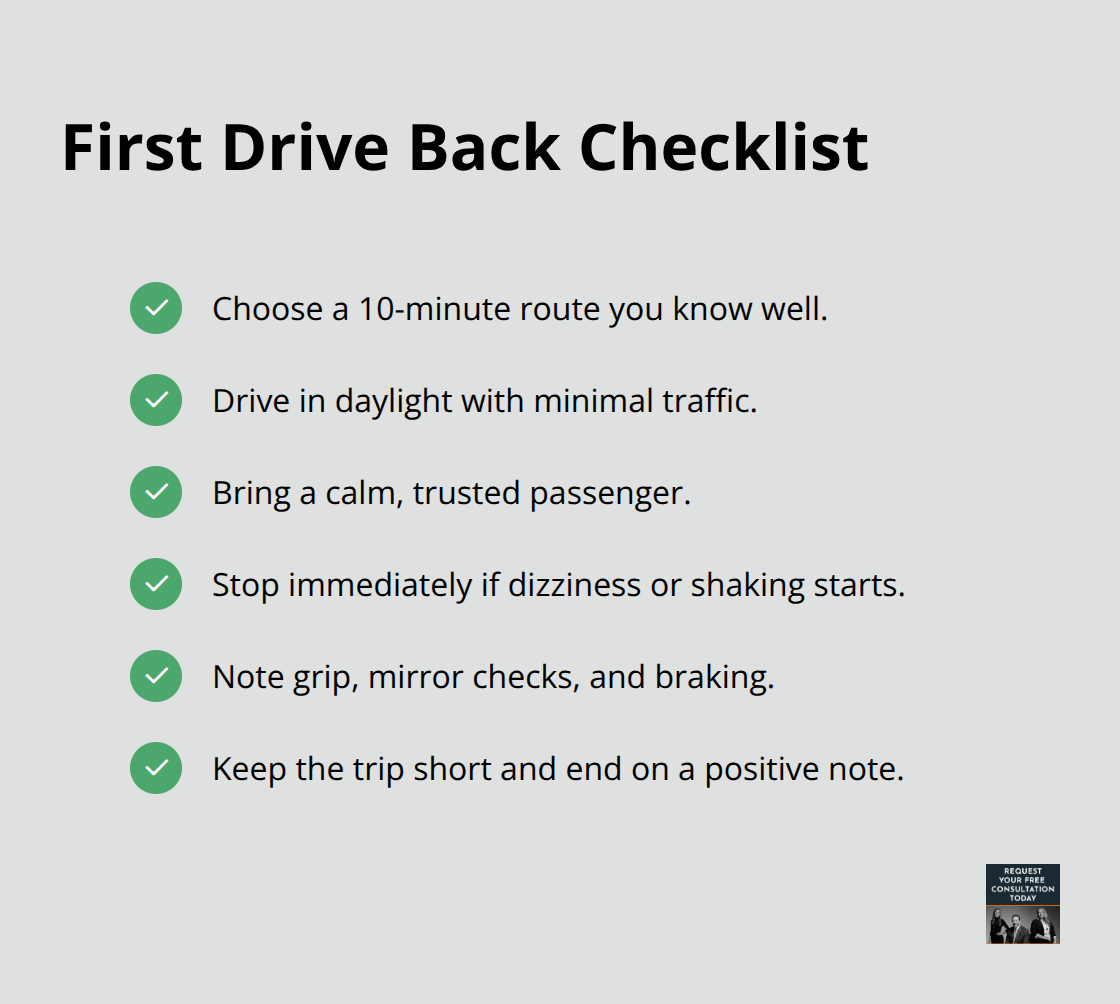Key steps for a safe first post-crash drive - Driving safety after crash