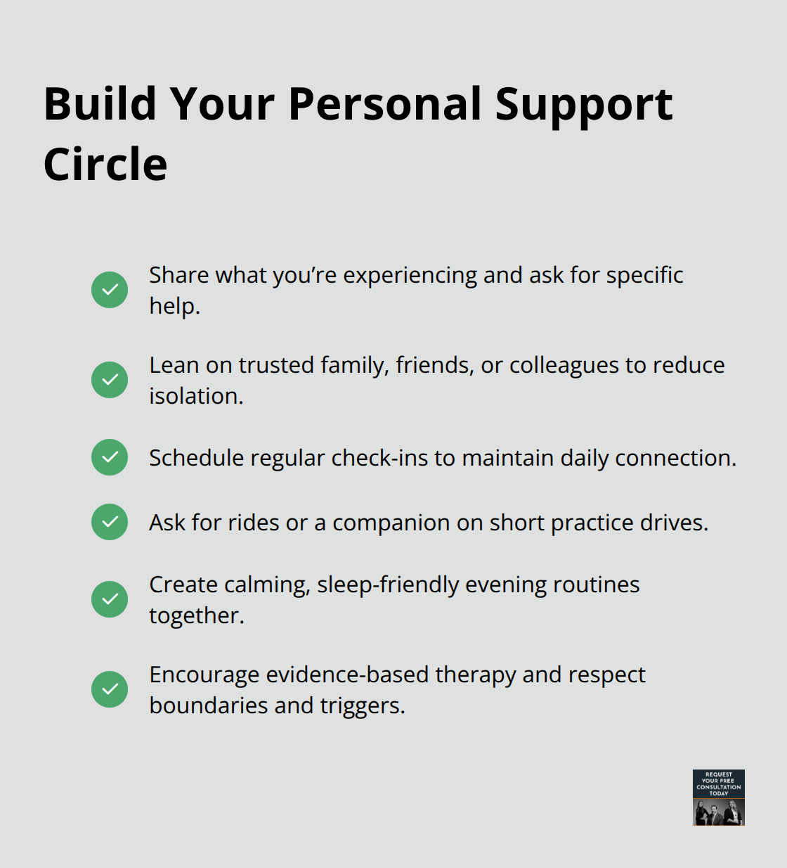 Practical ways loved ones can help you heal after a car crash. - Emotional support after crash