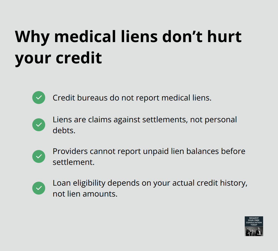 Key reasons medical liens are not included on credit reports - Medical bills lien services