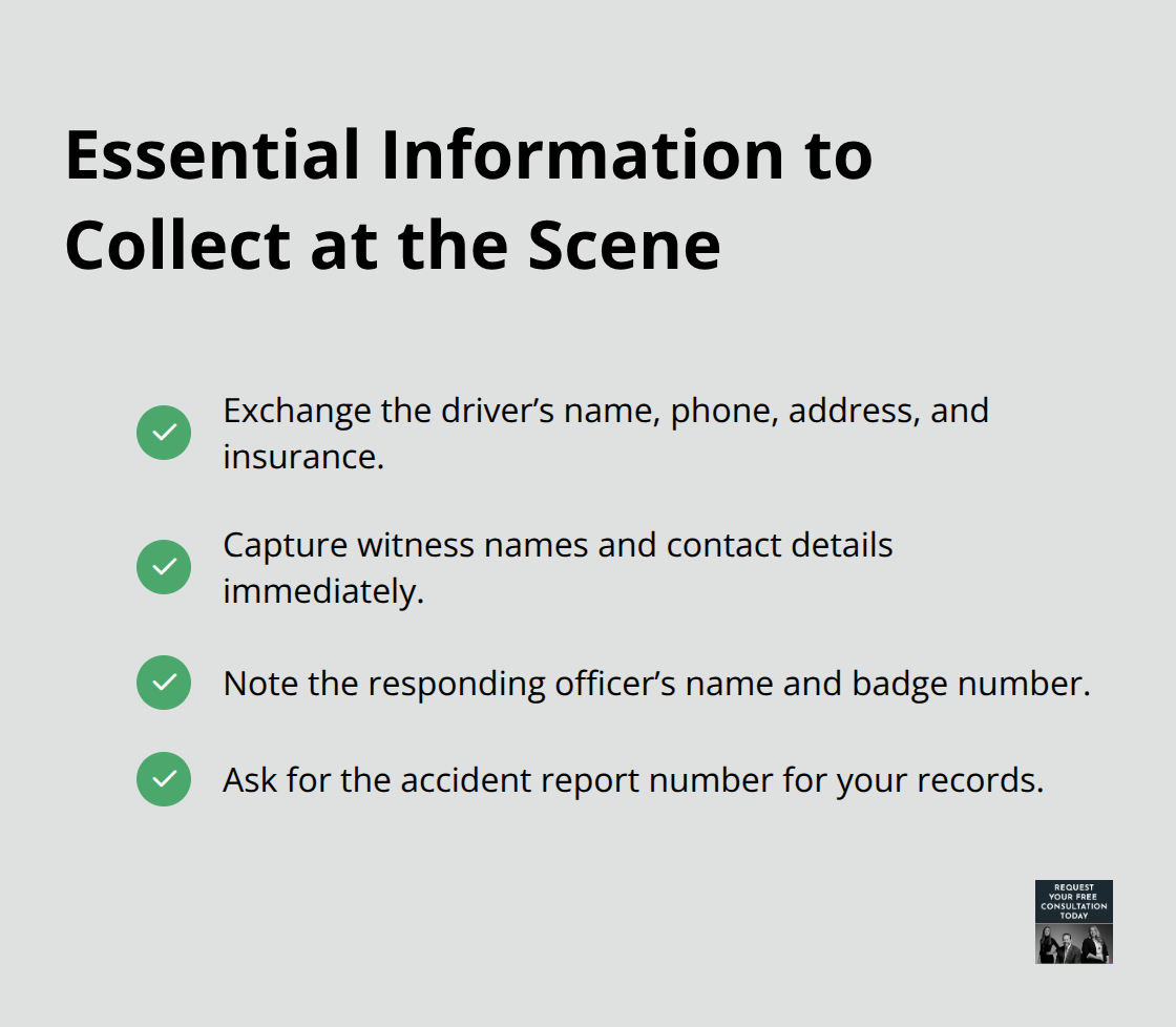 Checklist of key information to collect after a motorcycle accident in Santa Cruz - Motorcycle car accident Santa Cruz