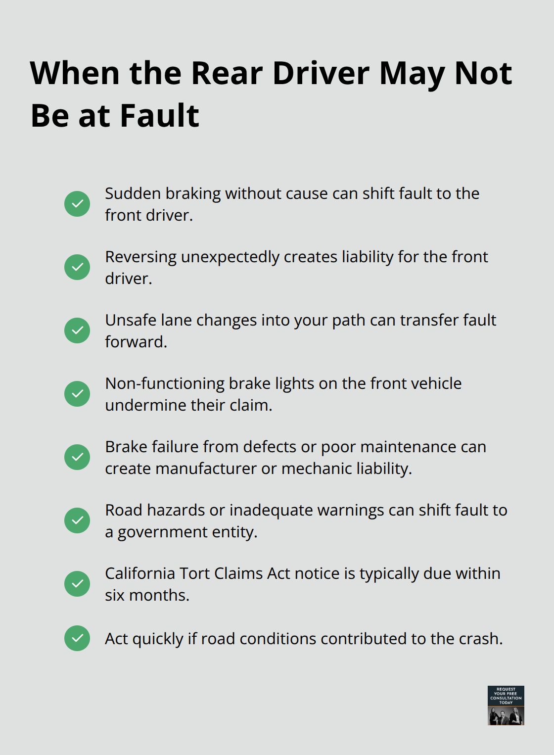 Key factors that can shift liability away from the rear driver in a Santa Cruz rear-end collision. - Rear end collision Santa Cruz