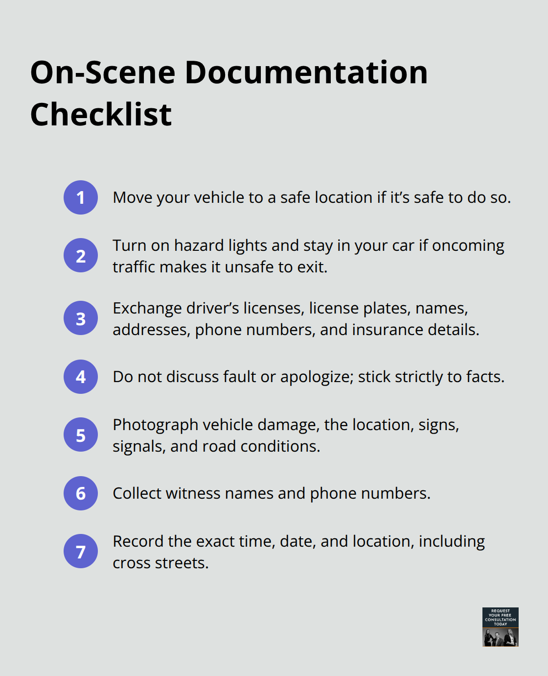 Quick checklist to document a Sacramento auto accident scene effectively