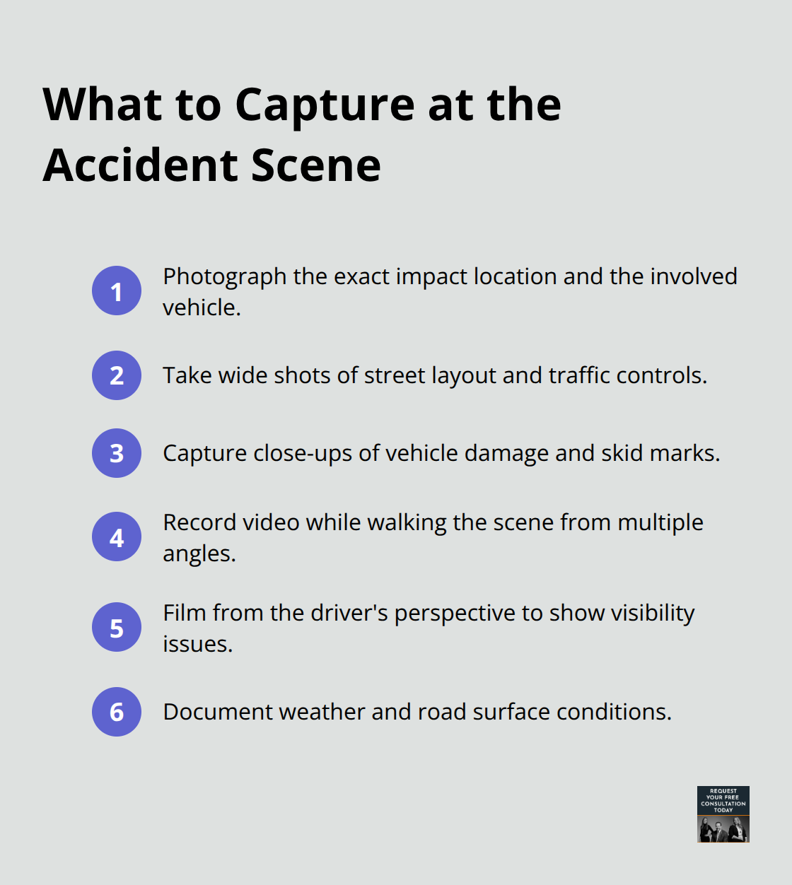 Key photos and video to record after a Sacramento pedestrian crash