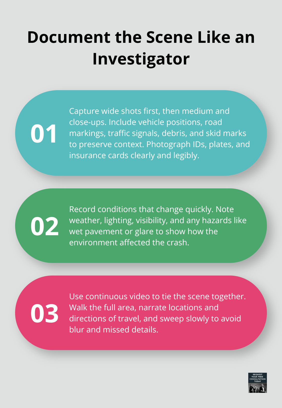 Three essential steps to thoroughly document a car accident scene in Santa Cruz
