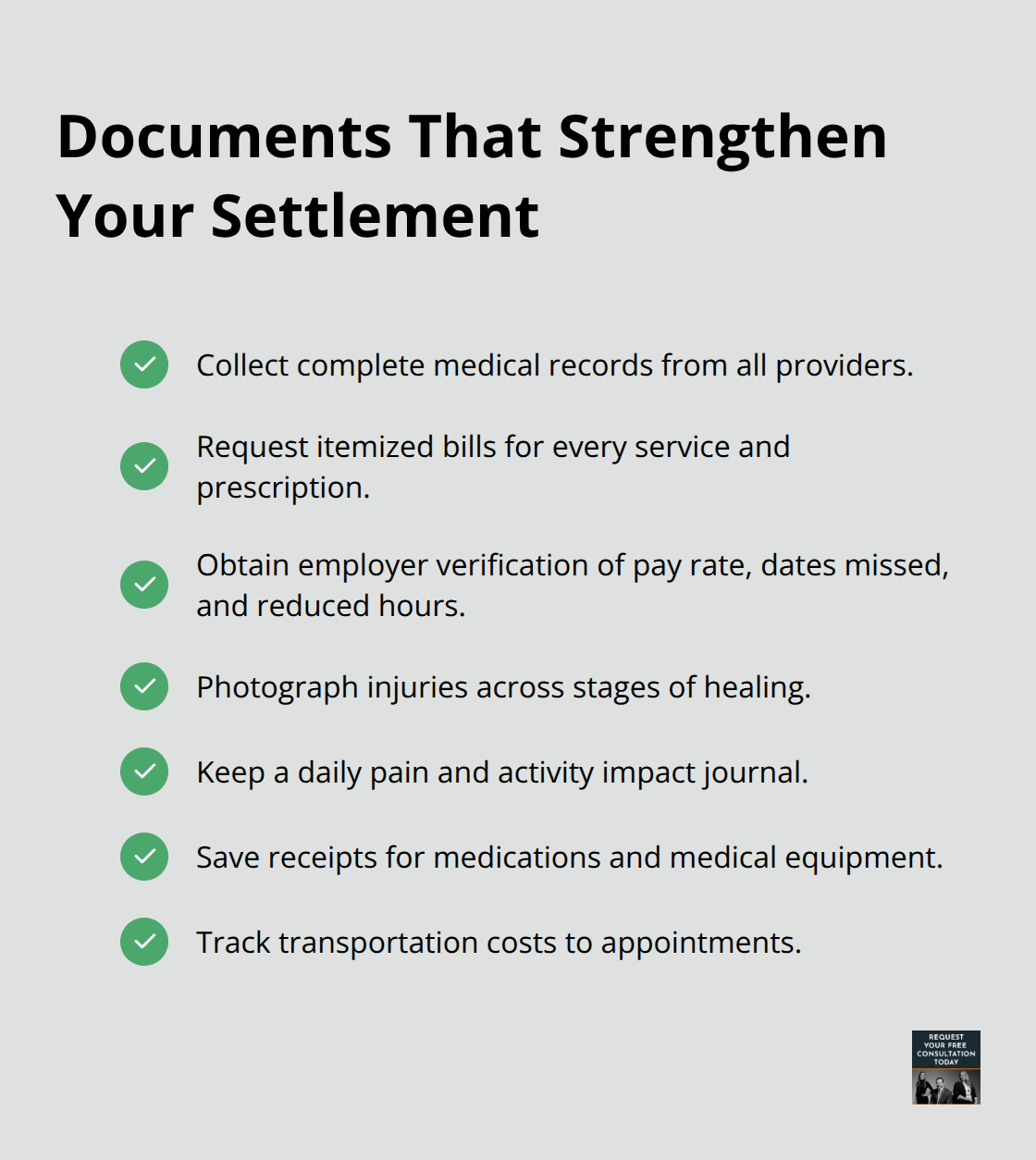 Checklist of documentation to collect after a Santa Cruz car accident - Santa Cruz auto compensation