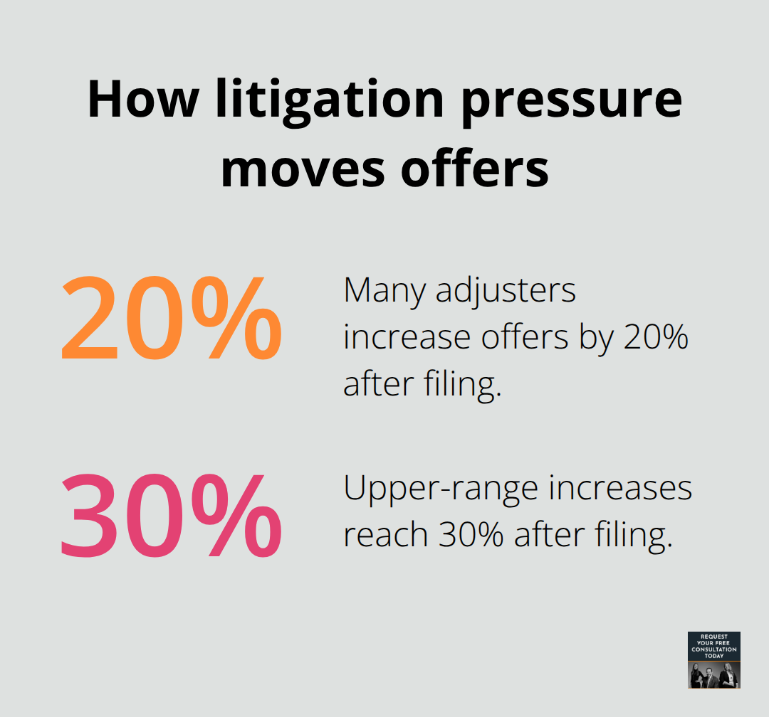 Settlement offer increases once a lawsuit is filed - santa cruz settlement timeline