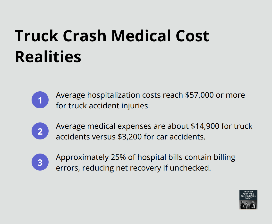 Compact list of key medical cost facts in U.S. truck accident cases - Santa Cruz truck crash