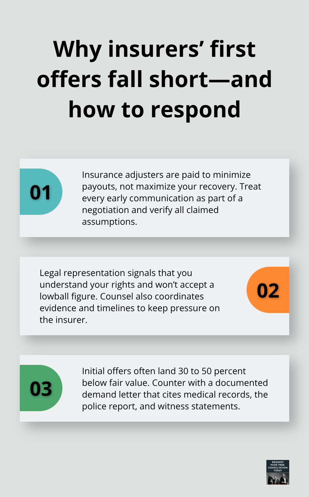 Three reasons to be cautious with initial insurance settlement offers - Santa Cruz uninsured motorist
