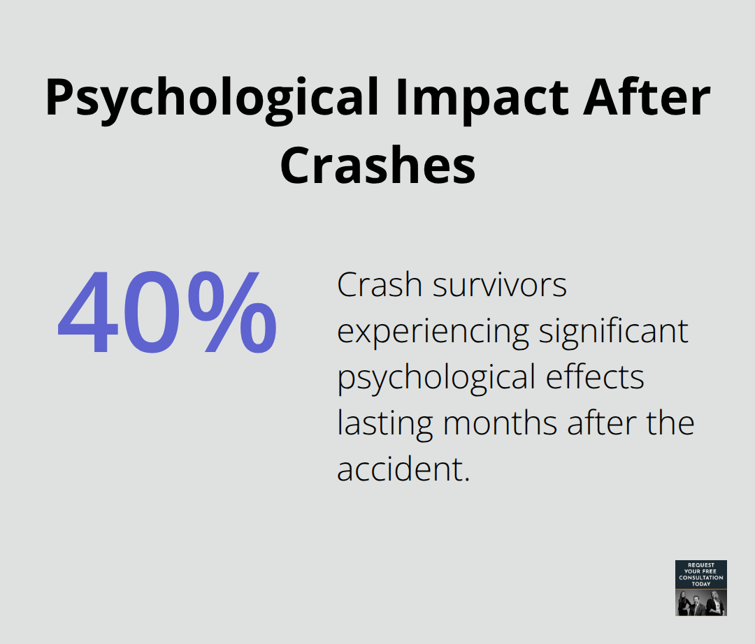 40% of crash survivors experience significant psychological effects