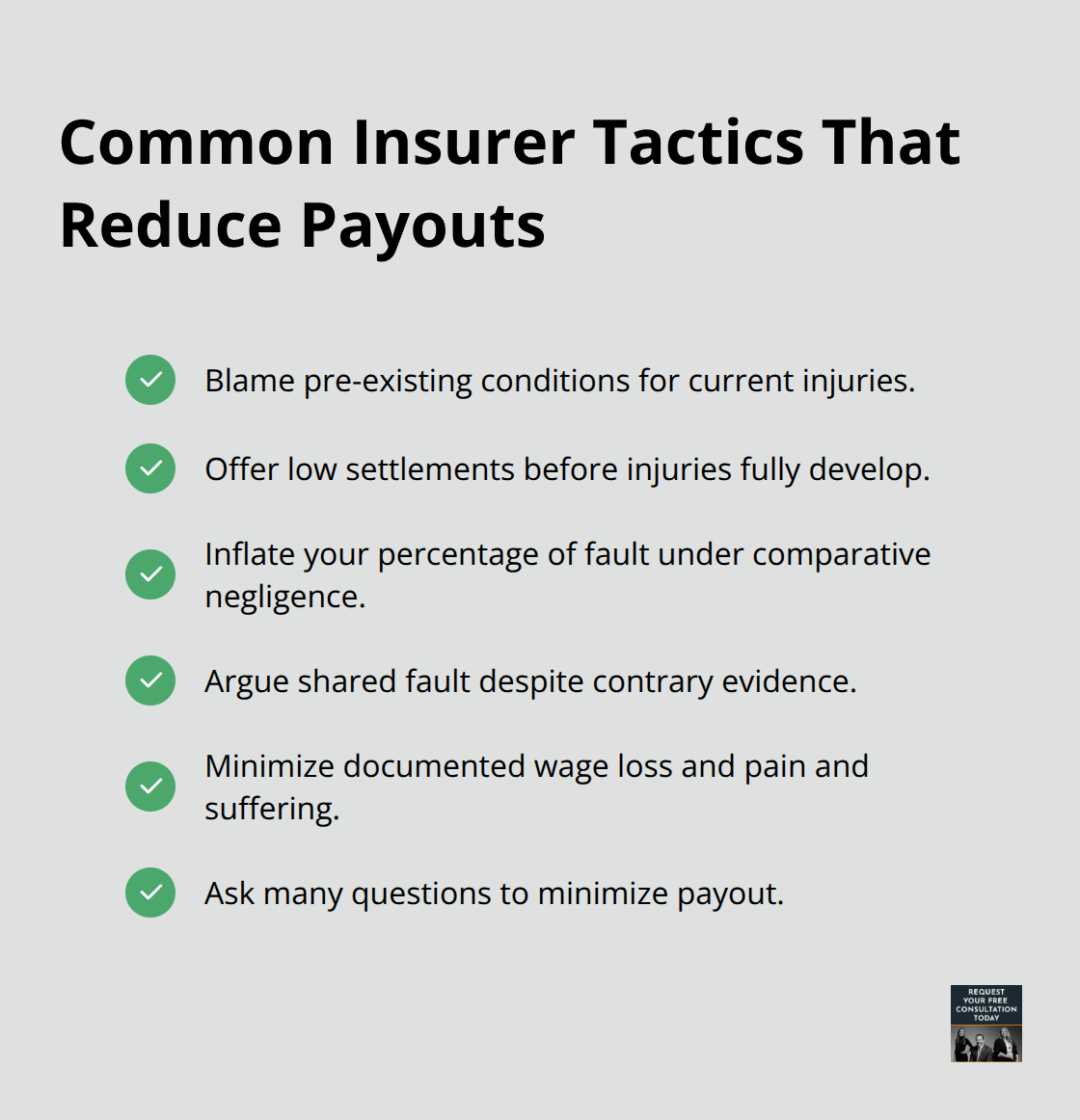 Frequent strategies insurers use to deny or underpay accident claims - Vehicle accident claims