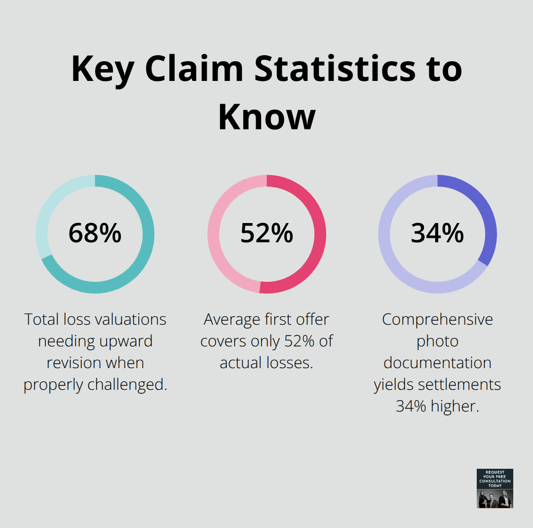 Chart highlighting key percentages in vehicle damage claims for U.S. drivers. - vehicle damage lawyer