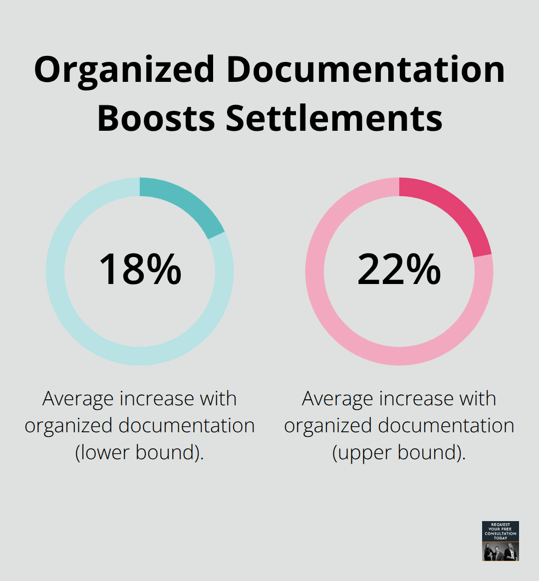 NAIC-reported average settlement increase from organized claim documentation