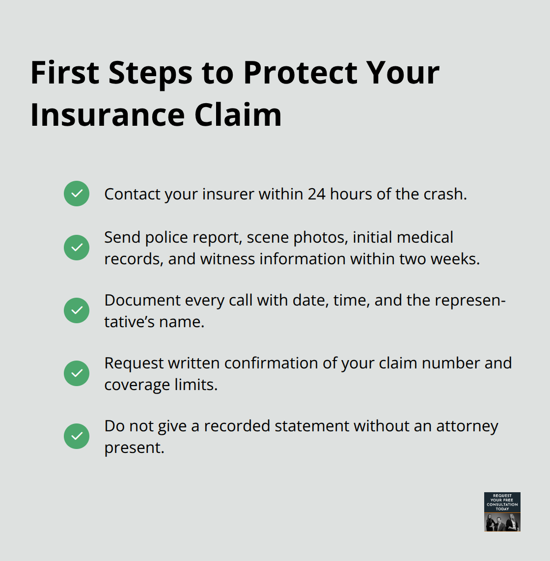 Checklist of immediate actions to strengthen a Santa Cruz car accident insurance claim - Vehicle repairs Santa Cruz
